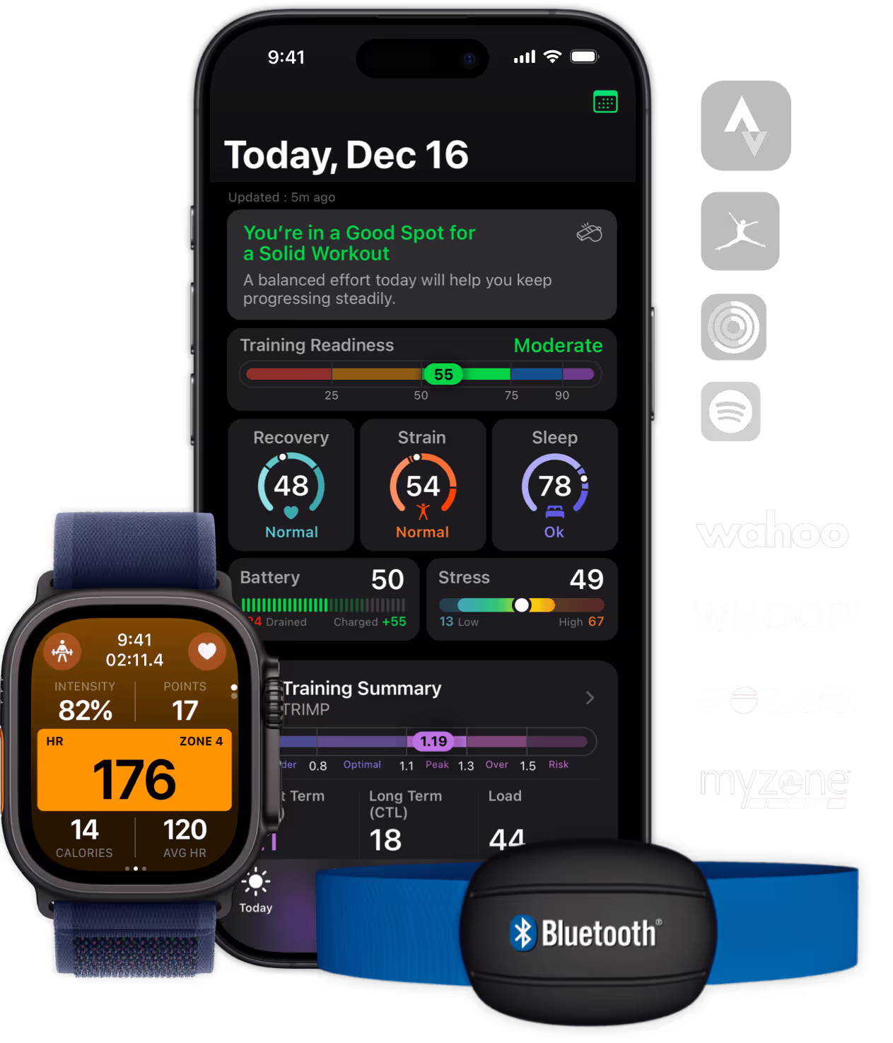 FITIV Pulse app on Apple Watch and iPhone